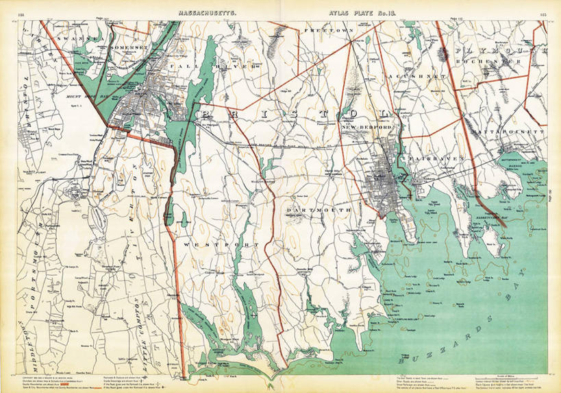 无人,横图,地图,历史,古董,马萨诸塞,彩图,斯旺西市