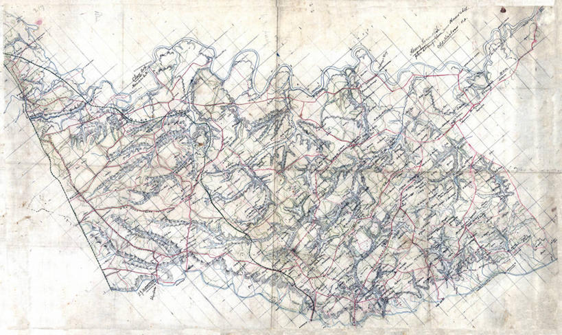 无人,横图,地图,历史,古董,维吉尼亚,彩图