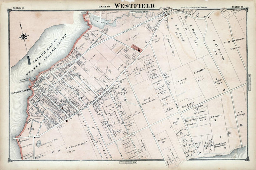 无人,横图,地图,纽约,城镇,历史,古董,史坦登岛,彩图