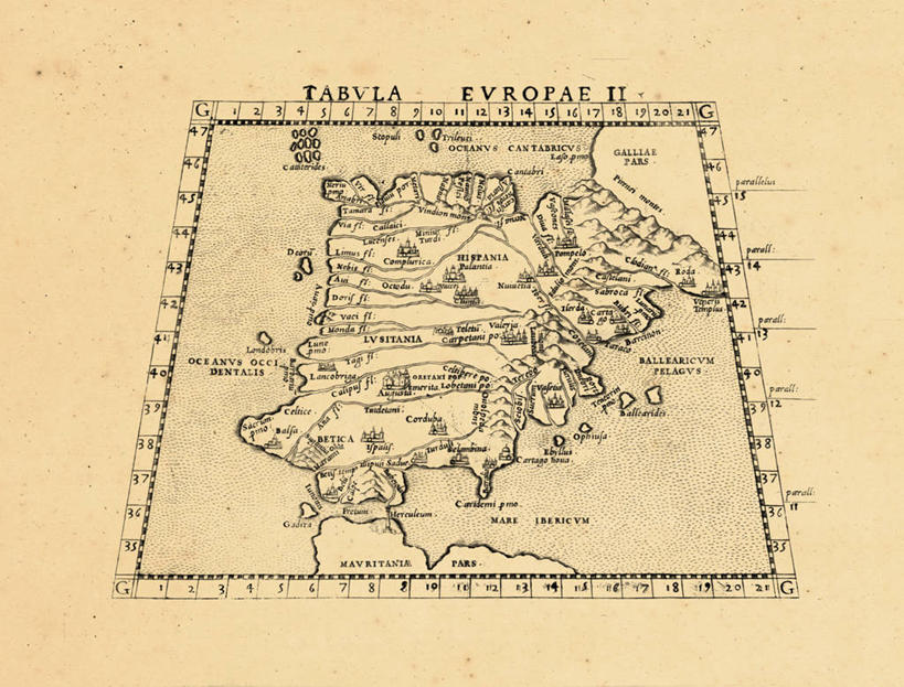 无人,横图,地图,西班牙,葡萄牙,欧洲,历史,古董,彩图