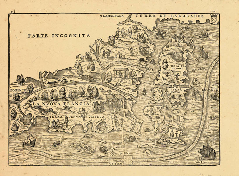 无人,横图,地图,拉布拉多,历史,古董,北美,新斯科舍,爱德华王子岛,彩图,纽宾士域,纽芬兰岛