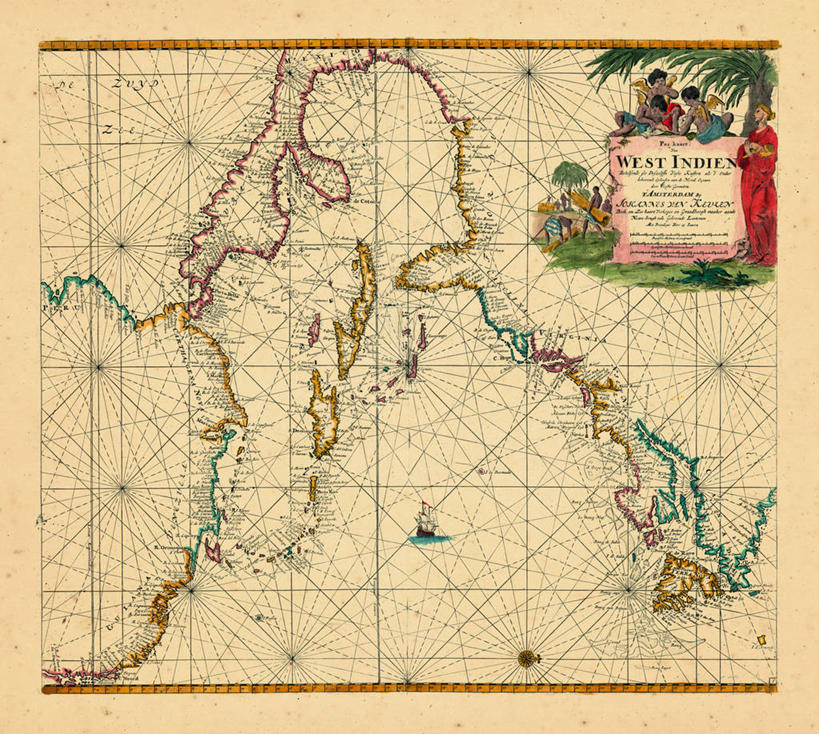 无人,横图,地图,历史,古董,中美洲,彩图