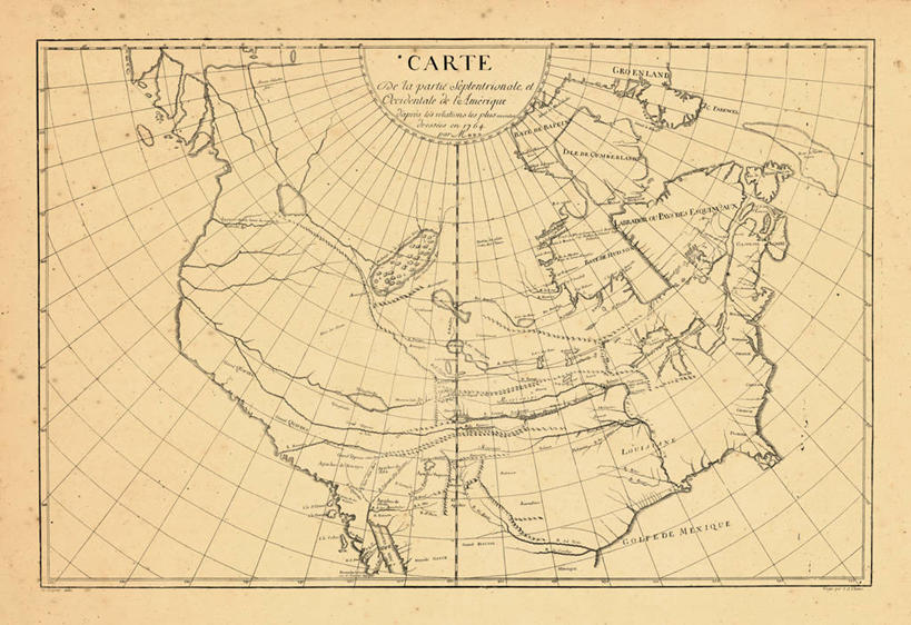 无人,横图,地图,历史,古董,北美,彩图