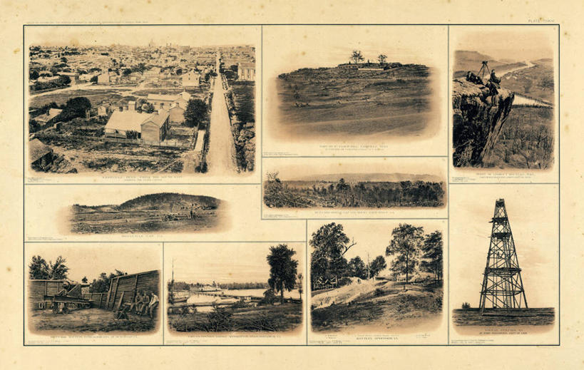 无人,横图,地图,历史,古董,北美,彩图