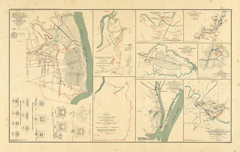无人,横图,地图,历史,古董,北美,内战,彩图
