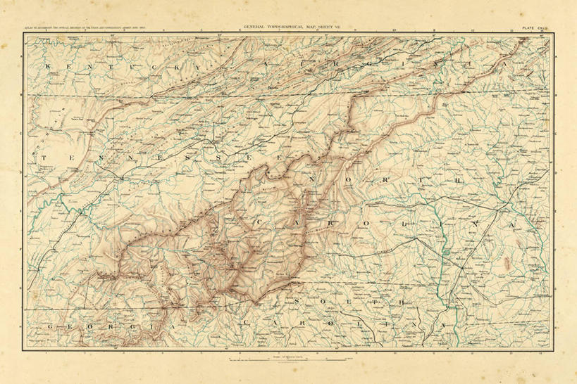 无人,横图,地图,历史,古董,北美,内战,彩图