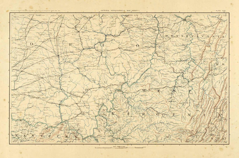 无人,横图,地图,历史,古董,北美,内战,彩图