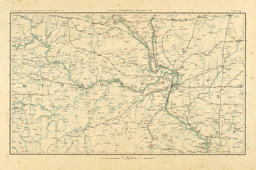 无人,横图,地图,历史,古董,北美,内战,彩图