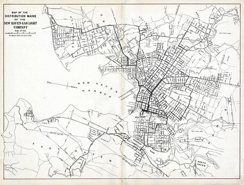 无人,横图,地图,城镇,历史,古董,康涅狄格州,新港,彩图,地图学