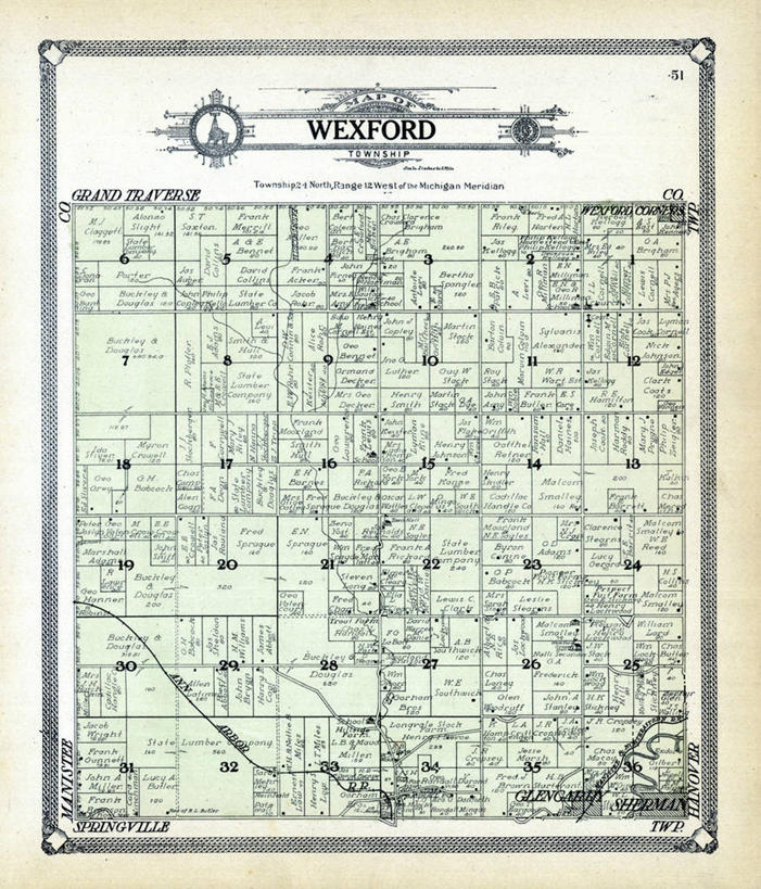 无人,竖图,地图,美国,历史,古董,北美,北美洲,美洲,北亚美利加洲,亚美利加洲,密歇根,密歇根州,貂熊州,狼獾之州,狼獾州,韦克斯福德郡,彩图,美利坚合众国,地图学