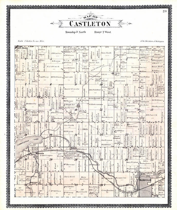 无人,竖图,地图,美国,历史,古董,北美,北美洲,美洲,北亚美利加洲,亚美利加洲,密歇根,密歇根州,貂熊州,狼獾之州,狼獾州,彩图,美利坚合众国,地图学,卡斯尔顿