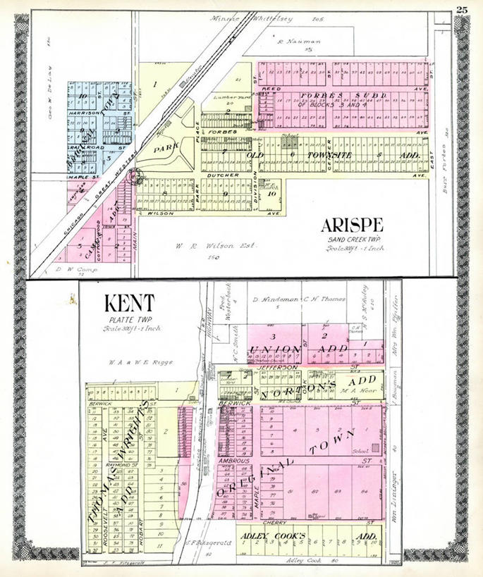 无人,竖图,地图,城镇,历史,古董,肯特,彩图,地图学,爱荷华