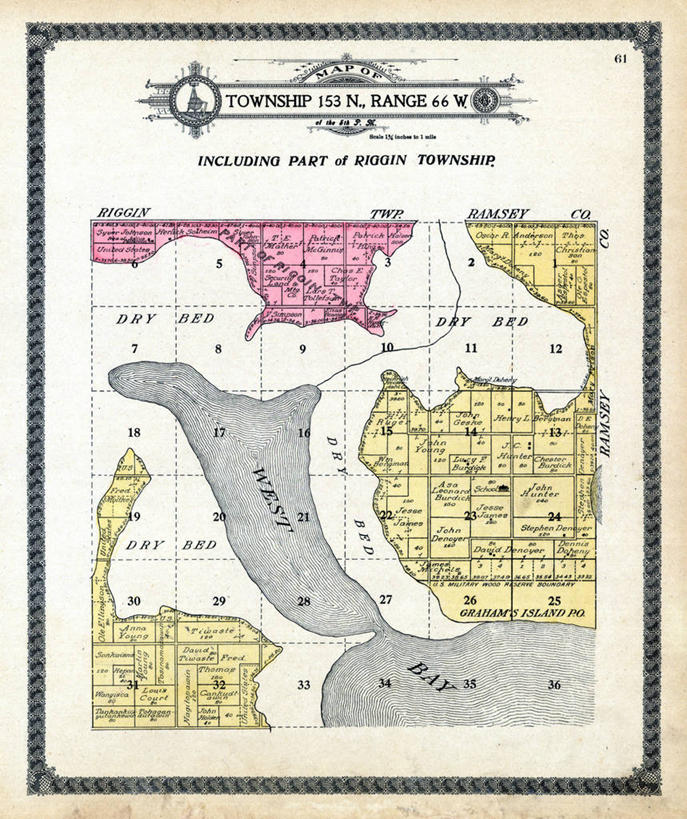 无人,竖图,地图,历史,古董,北达科他州,彩图,地图学