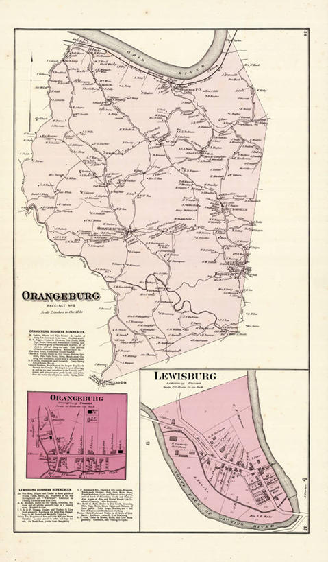 无人,竖图,地图,城镇,历史,古董,肯塔基州,彩图,地图学