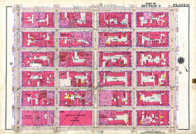无人,花园,横图,地图,纽约,美国,城镇,曼哈顿,历史,古董,北美,北美洲,美洲,纽约州,帝国之州,帝国州,北亚美利加洲,亚美利加洲,麦迪逊广场,麦迪逊广场花园,彩图,美利坚合众国,地图学