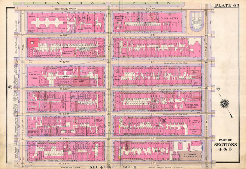 无人,横图,地图,纽约,城镇,曼哈顿,历史,古董,彩图,地图学