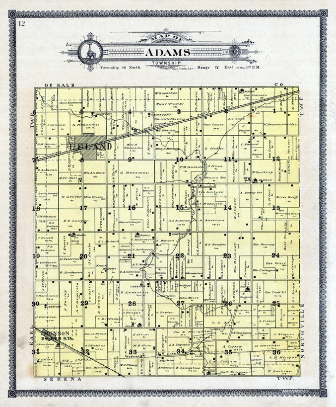 无人,竖图,地图,历史,古董,伊利诺斯州,亚当斯,彩图,地图学