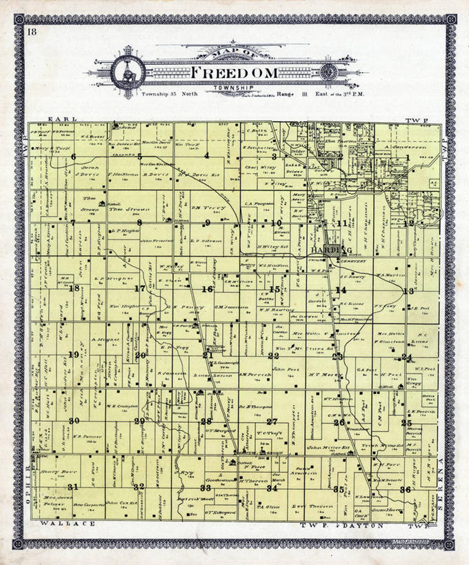 无人,竖图,自由,地图,历史,古董,伊利诺斯州,彩图,地图学