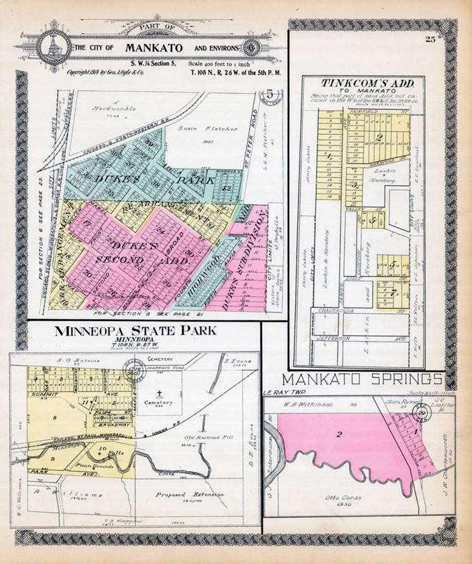 无人,竖图,地图,城镇,历史,古董,横截面,明尼苏达,彩图,地图学