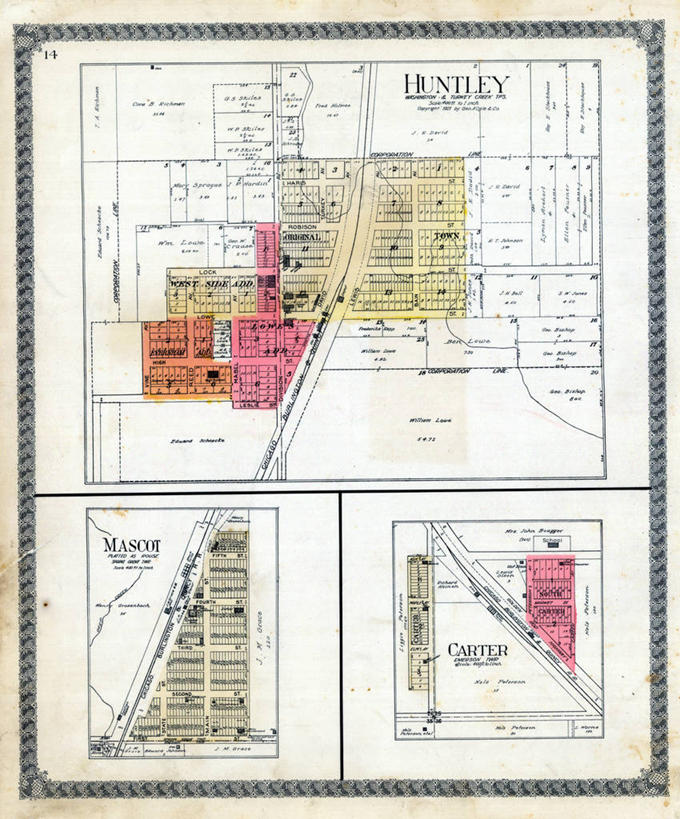 无人,竖图,地图,吉祥物,城镇,历史,古董,内布拉斯加,彩图,地图学