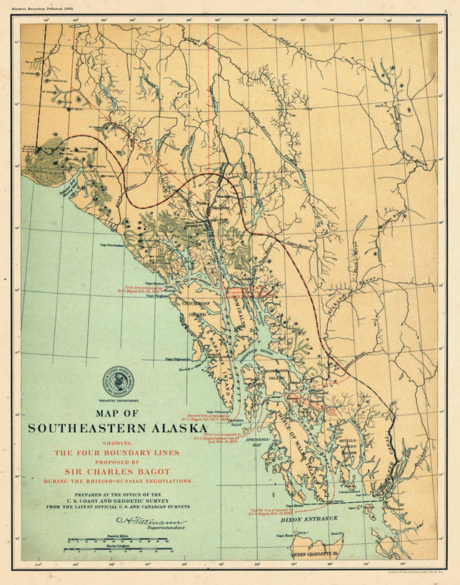 无人,竖图,地图,历史,古董,阿拉斯加东南半岛,彩图,地图学