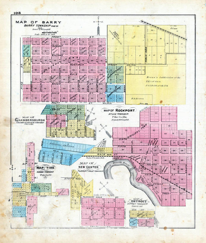 无人,竖图,地图,时间,历史,古董,伊利诺斯州,底特律,彩图,地图学