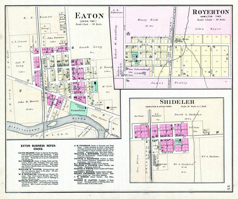 无人,横图,地图,城镇,历史,古董,特拉华,彩图,地图学