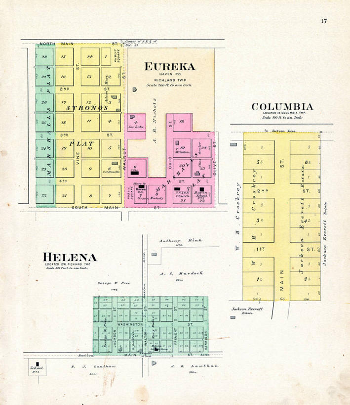 无人,竖图,地图,美国,城镇,历史,古董,海伦娜,北美,北美洲,加利福尼亚,美洲,加州,加利福尼亚州,金州,黄金州,北亚美利加洲,亚美利加洲,洪堡县,尤里卡,彩图,美利坚合众国,地图学,爱荷华