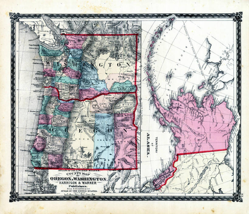 无人,横图,地图,陆地,历史,古董,密苏里,彩图,地图学