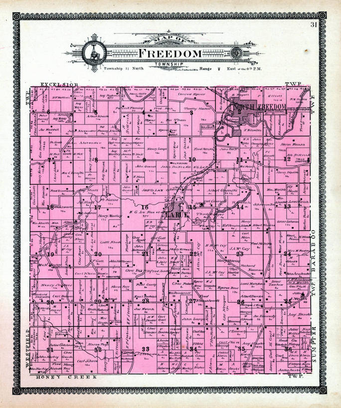 无人,竖图,自由,地图,历史,古董,威斯康星,彩图,地图学