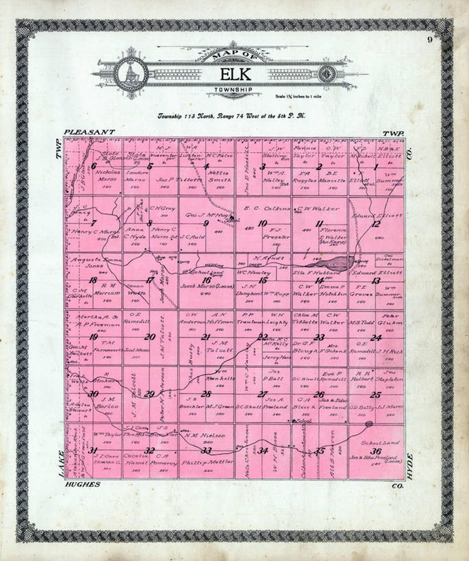 无人,竖图,地图,历史,古董,南达科他州,加拿大马鹿,彩图,地图学