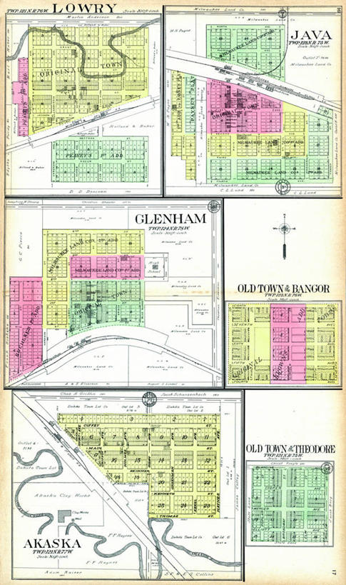 无人,竖图,地图,城镇,历史,古董,南达科他州,爪哇,彩图,地图学