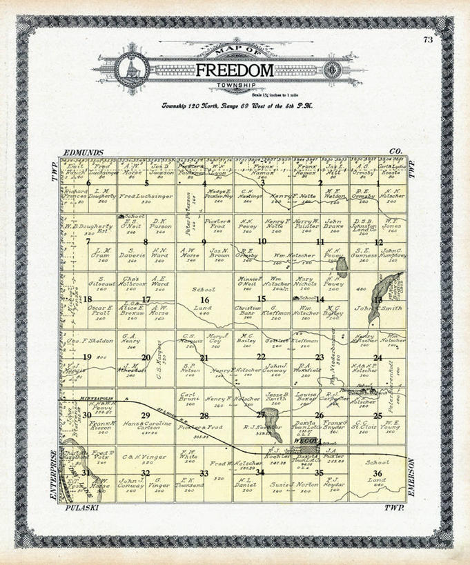 无人,竖图,自由,地图,历史,古董,南达科他州,彩图,地图学