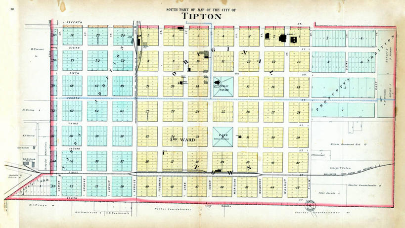 无人,横图,地图,城镇,法院,历史,古董,彩图,地图学,爱荷华