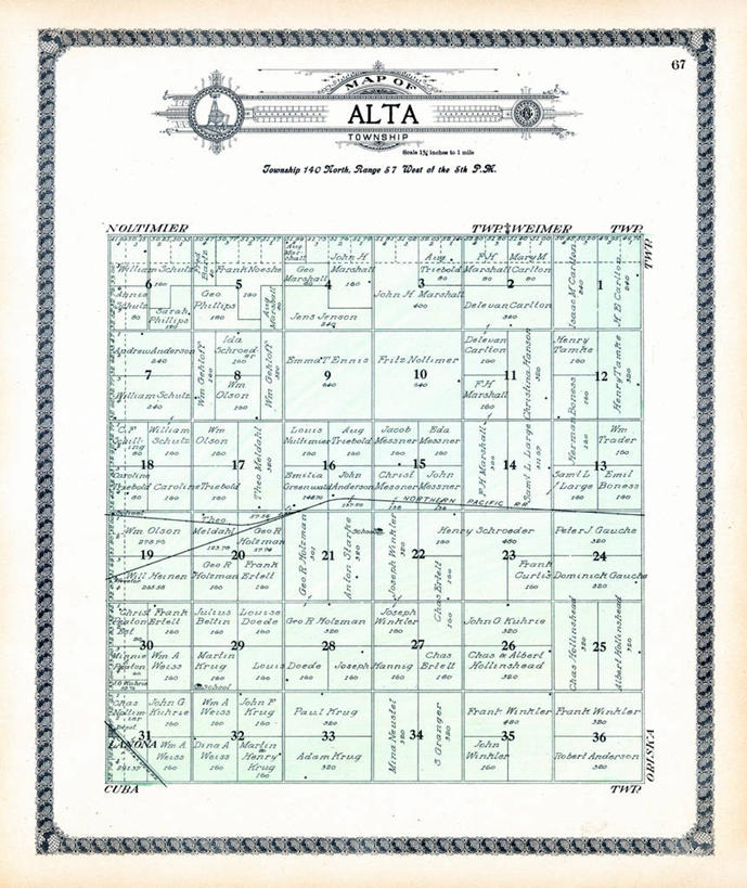 无人,竖图,地图,历史,古董,北达科他州,阿尔塔,彩图,地图学