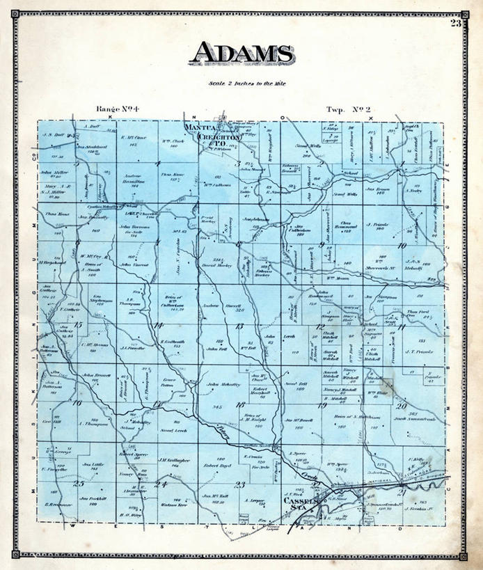 无人,竖图,地图,历史,古董,俄亥俄州,曼图亚,彩图,地图学