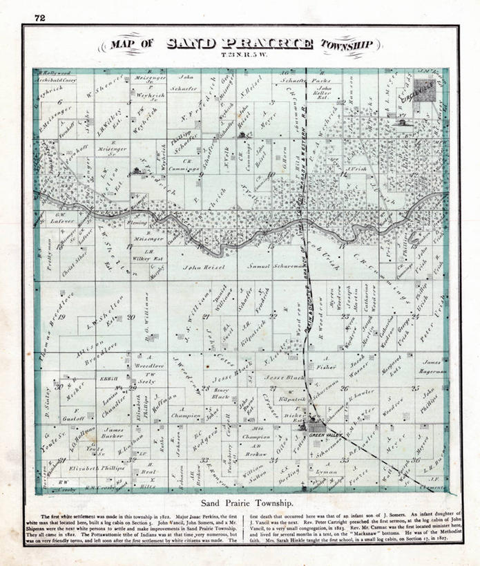无人,竖图,地图,山谷,历史,古董,伊利诺斯州,彩图,地图学