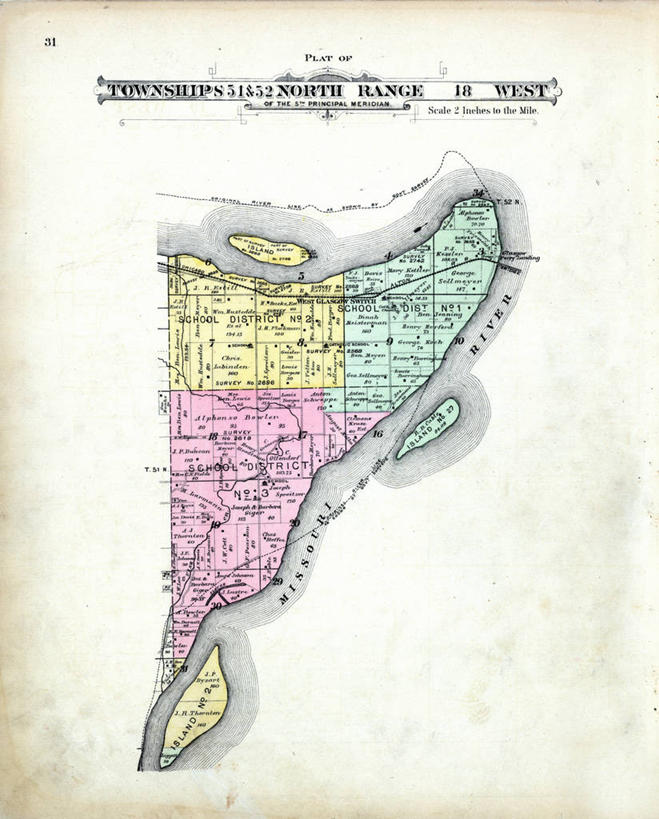 无人,竖图,地图,城镇,历史,古董,密苏里,密苏里河,彩图,地图学