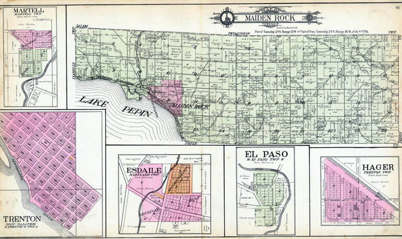 无人,横图,地图,城镇,历史,古董,威斯康星,埃尔帕索,彩图,地图学