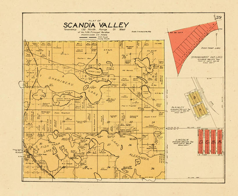 无人,横图,地图,城镇,历史,古董,明尼苏达,麦金利峰,彩图,地图学