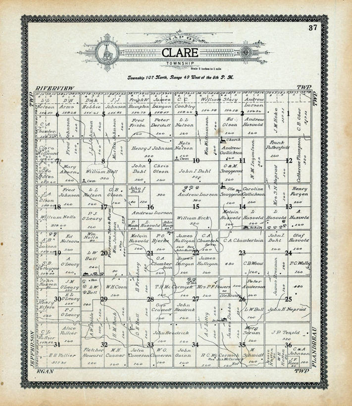 无人,竖图,地图,历史,古董,南达科他州,克莱尔郡,彩图,地图学