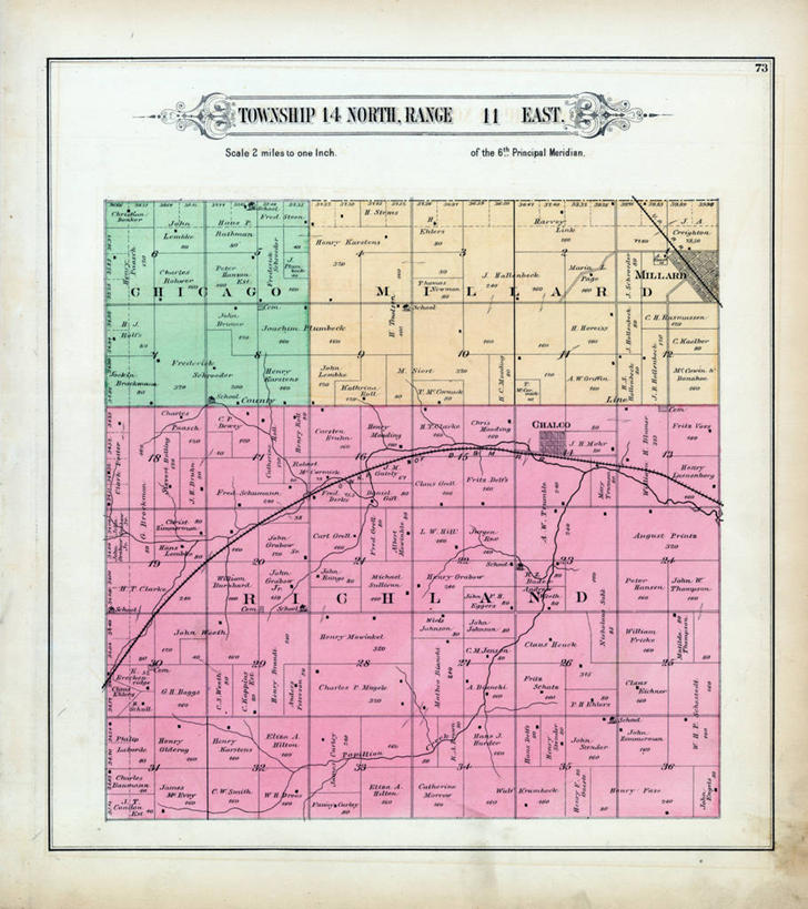 无人,竖图,地图,历史,古董,芝加哥市,内布拉斯加,彩图,地图学