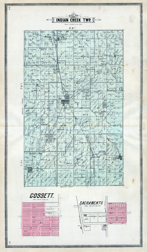 无人,竖图,地图,城镇,历史,古董,伊利诺斯州,萨克拉门托,彩图,地图学