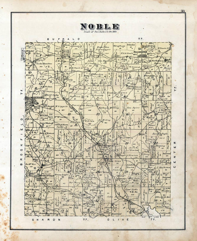 无人,竖图,地图,历史,古董,俄亥俄州,罗切斯特,彩图,地图学