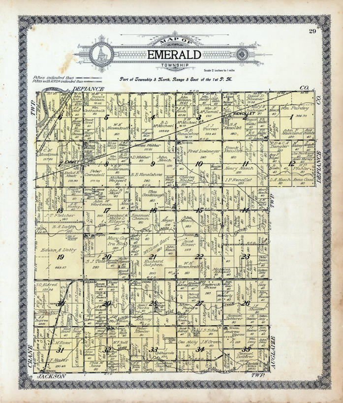 无人,竖图,地图,历史,古董,俄亥俄州,祖母绿,彩图,地图学