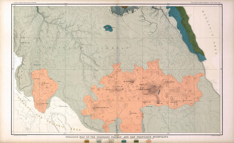 无人,横图,地图,历史,大峡谷,古董,亚利桑那,大峡谷国家公园,彩图,地图学
