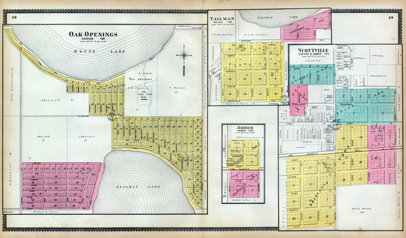 无人,横图,地图,美国,琥珀,城镇,历史,古董,北美,北美洲,美洲,北亚美利加洲,亚美利加洲,密歇根,密歇根州,貂熊州,狼獾之州,狼獾州,彩图,美利坚合众国,地图学