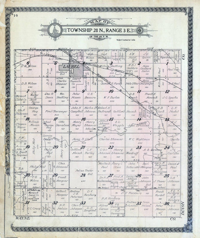 无人,竖图,地图,美国,历史,古董,北美,北美洲,美洲,北亚美利加洲,亚美利加洲,肯塔基,肯塔基州,青草之州,内布拉斯加,劳雷尔县,彩图,美利坚合众国,地图学