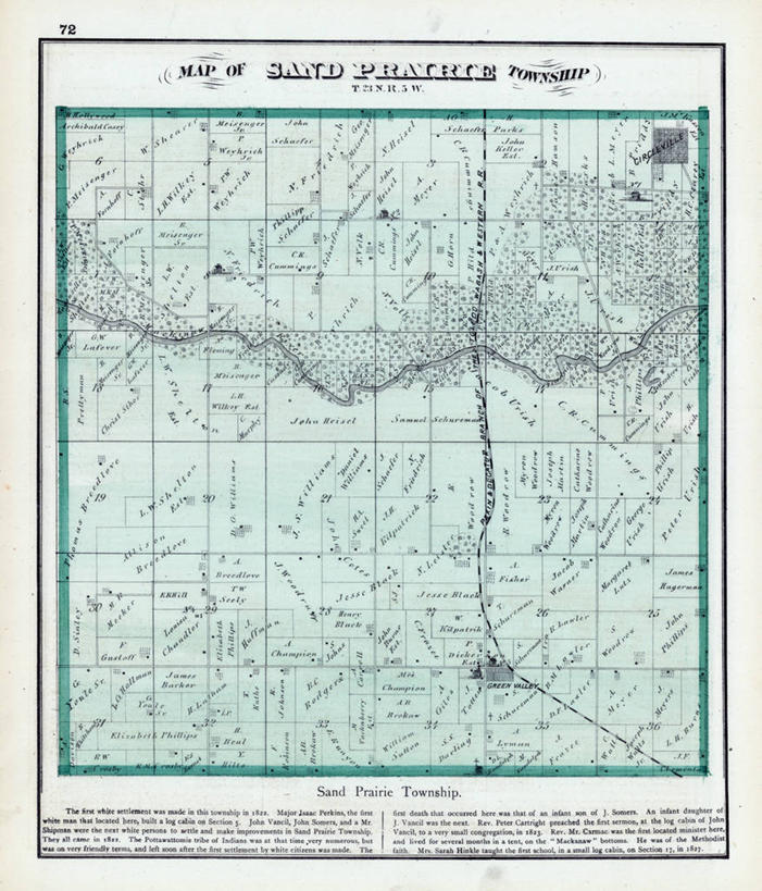 无人,竖图,地图,山谷,历史,古董,伊利诺斯州,彩图,地图学