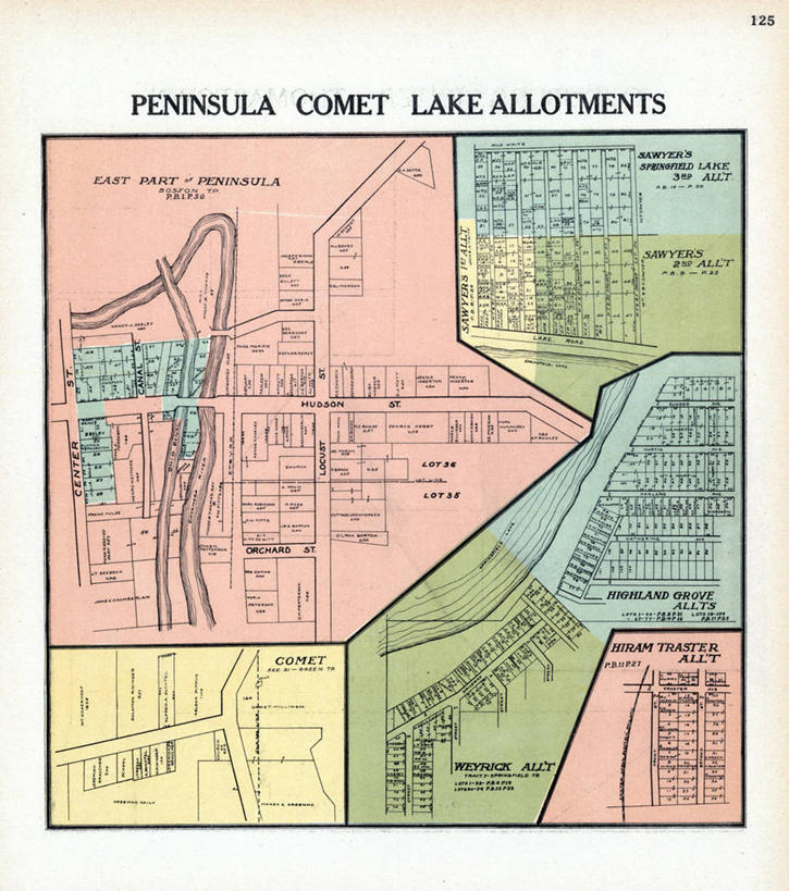 无人,竖图,地图,城镇,历史,彗星,古董,俄亥俄州,彩图,半岛,地图学